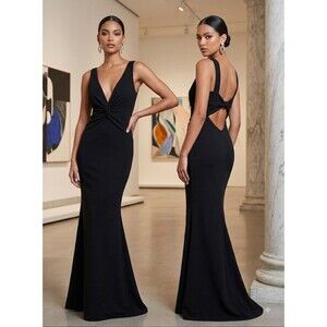 Revolve Katie May Black‎ Gown, Size XS, Mermaid Silhouette, Formal